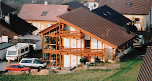 Wohnhaus in Holzskelett-Bauweise